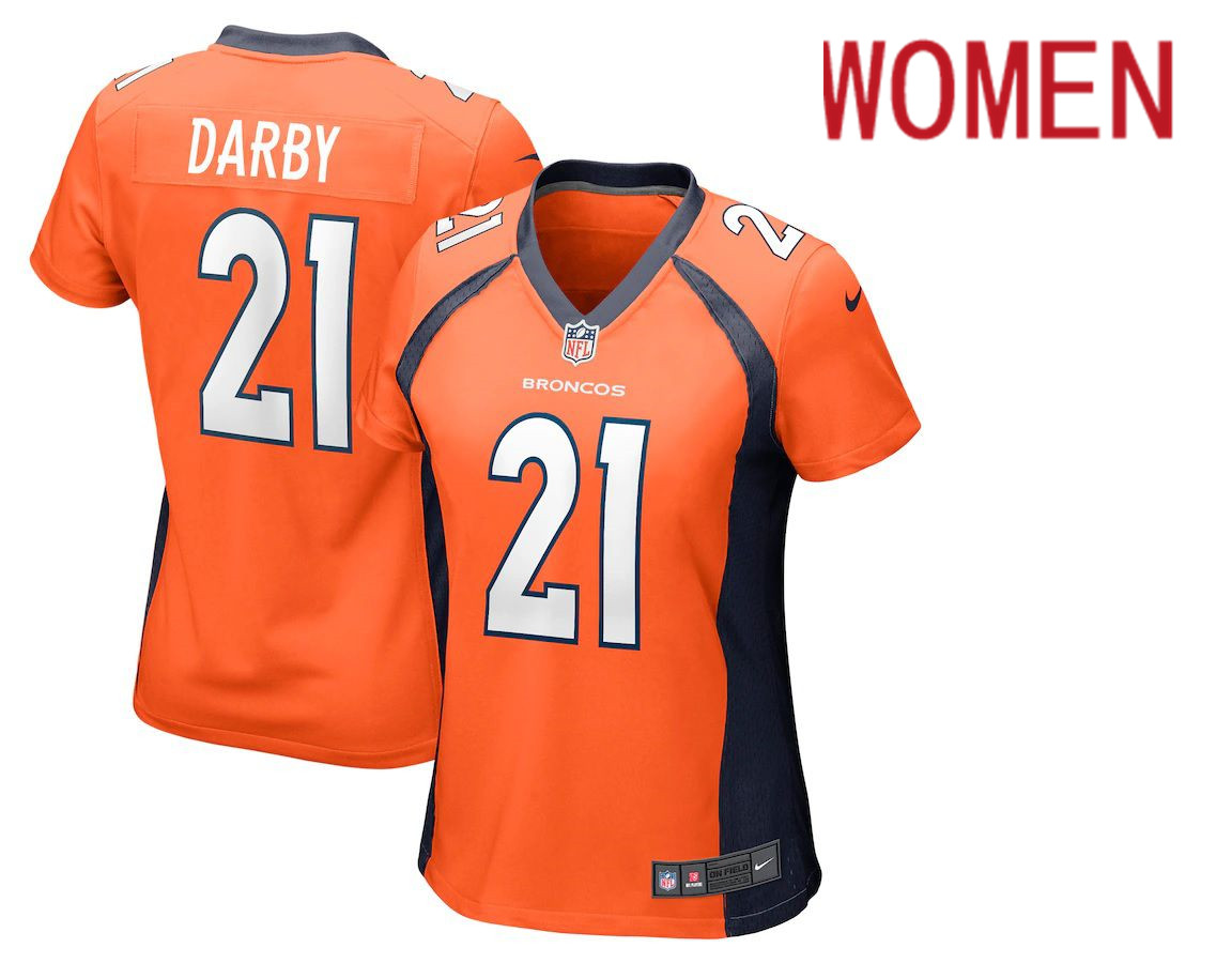 Women Denver Broncos #21 Ronald Darby Orange Nike Game NFL Jersey